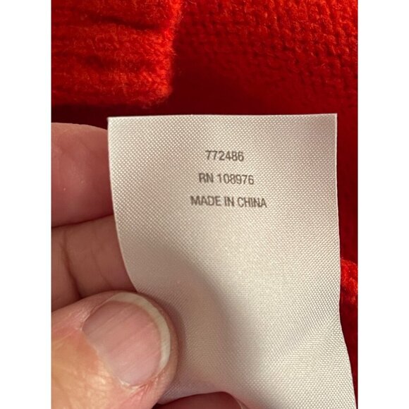 G By Giuliana Red Turtleneck Sweater Women S, Ribbed Sleeves & Asymmetrical Hem - Picture 5 of 16